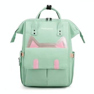 Maternity Bottle Diaper Storage Large Capacity Backpack Mummy Bag(Light Green)