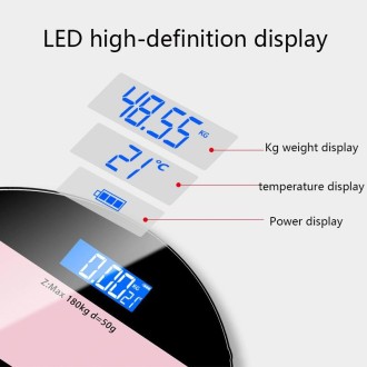 Body Weight Scale USB Home Body Fat Scale Charging Version(Black Red)