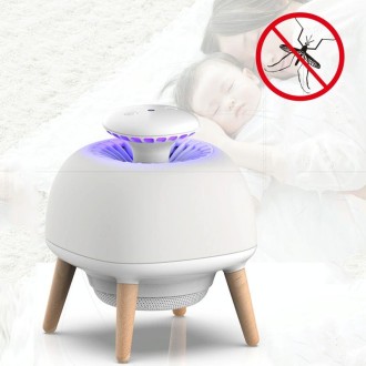 4W Ultraviolet Mosquito Trap Lamp USB Electric Pest Repeller Intelligent Light Control(White)