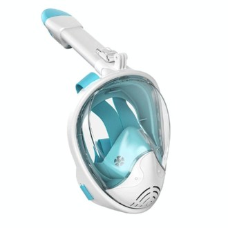 Full Dry Diving Mask Swimming Anti-Fog Snorkeling Mask, Size: S/M(White Green)