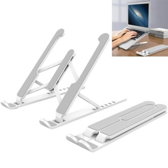 YMB1028 Portable Folding Desktop Holder Bracket for Laptop / Tablet(Silver)