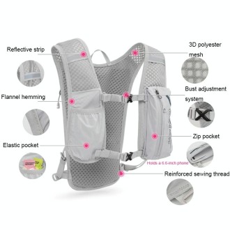 INOXTO 591 5L Multifunctional Marathon Outdoor Chest Hydration Backpack(Deep Gray and Orange)