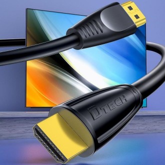 DTECH HDMI 2.0 HD Connection Cable 4K 60Hz Computer TV Connection Cable, Length: 5m