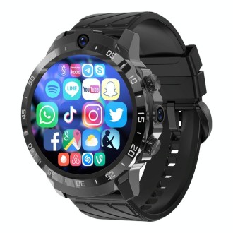 MT27 4G+64G 1.6 inch IP67 Waterproof 4G Android 8.1 Smart Watch Support Heart Rate / GPS, Type:Silicone Band