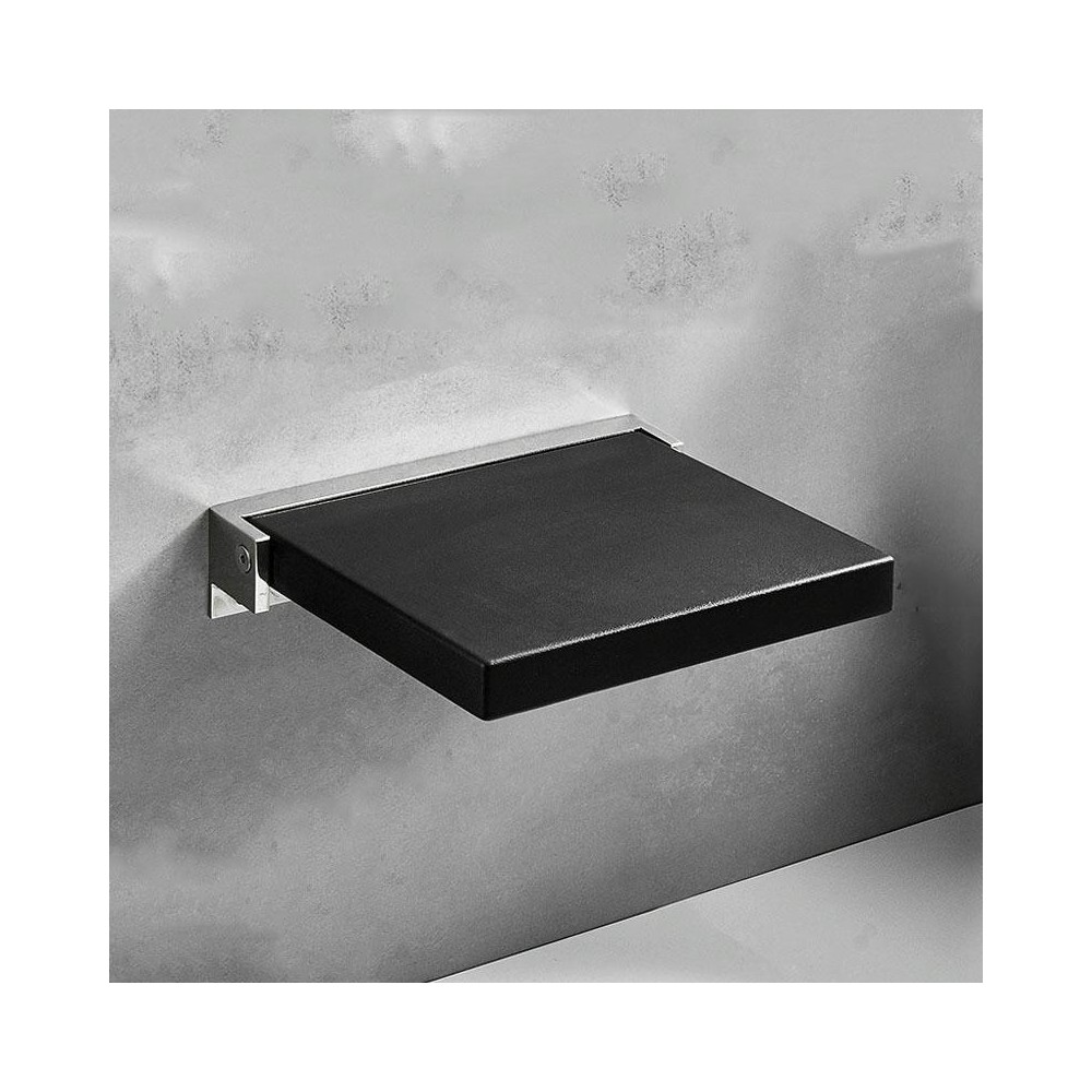 TX-116N-UP Bathroom Shower Seat Elderly Household Wall-Mounted Toilet Folding Stool(Black)