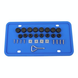 2 Sets Waterproof Rustproof Non-damaging Car Paint Silicone License Plate Frame, Specification: Blue