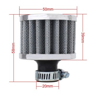 MZ 50mm Universal Mushroom Head Style Air Filter for Car(Silver)