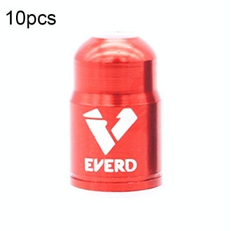 10 PCS EVERD ZH419 Mountain Road Bike Aluminum Alloy Air Mouth Cap Car Tire Dust Door Cover, Colour: Schrader (Red)