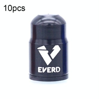 10 PCS EVERD ZH419 Mountain Road Bike Aluminum Alloy Air Mouth Cap Car Tire Dust Door Cover, Colour: Schrader (Black)