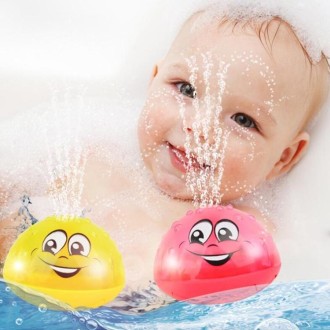 Yellow Baby Bathroom Play Water Bath Toy Children Electric Induction Sprinkler Ball with Light & Music