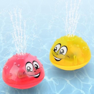 Yellow Baby Bathroom Play Water Bath Toy Children Electric Induction Sprinkler Ball with Light & Music