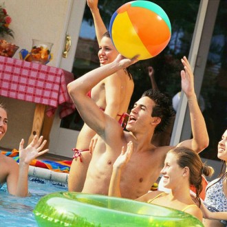 Colorful Inflatable Ball Outdoor Beach Pool Water Toys, Random Color Delivery