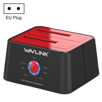 Wavlink ST334U SSD Dual Bay External Hard Drive Docking Station USB 3.0 to SATA I/II/III(EU Plug)