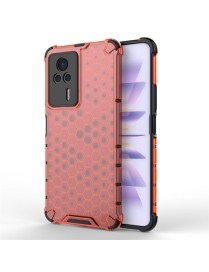 For Xiaomi Redmi K60 / K60 Pro Shockproof Honeycomb Phone Case(Red)