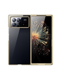 For Xiaomi Mix Fold 3 Full Coverage Electroplate PC Transparent Phone Case(Gold)