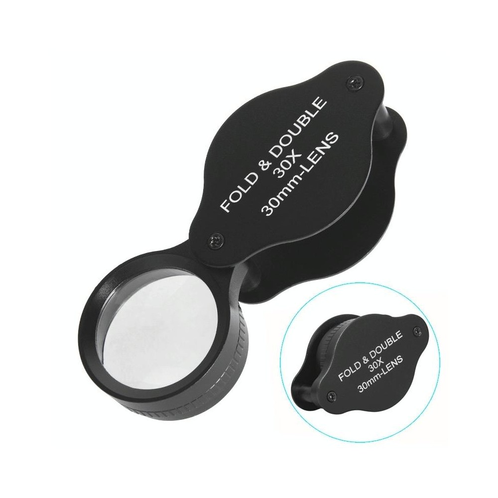 30x 30mm Optical Glass Lens Jewelry Appraisal Folding Magnifier(Carton Package)