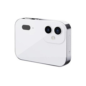 D6 CCD HD Digital Camera Movie Music Smart Camera Touch Screen Student Card Video Recorder, Excluding Memory(White)