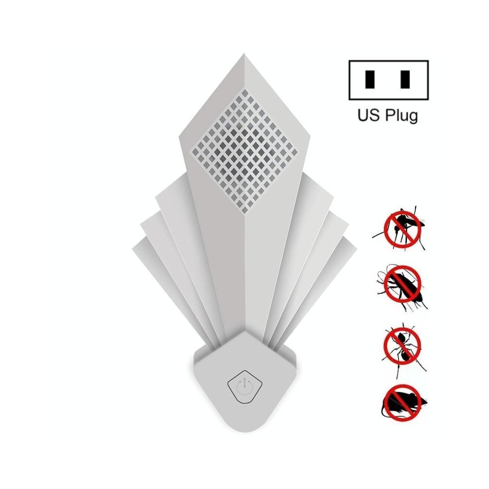 Ry001 Ultrasonic Electronic Mosquito Repellent Night Light, Plug Specifications: US Plug(White)