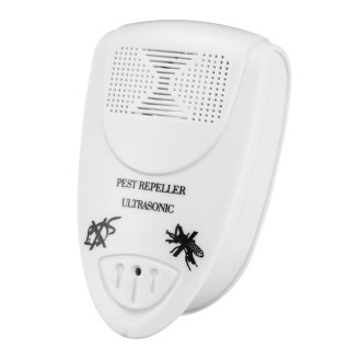 Ultrasonic Electronic Mouse Repeller Household Intelligent Insect Repeller, EU Plug(White)