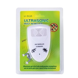 Ultrasonic Electronic Mouse Repeller Household Intelligent Insect Repeller, EU Plug(White)