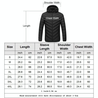 USB Heated Smart Constant Temperature Hooded Warm Coat for Men and Women (Color:Dark Blue Size:S)