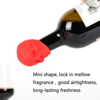 Skull Silicone Leak-Proof Fresh-Keeping Wine Stopper(Black)