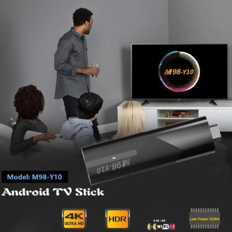 M98-Y10 Allwinner H618 Quad-Core ARM Cortex A53 6K HD Android TV Stick, RAM:2GB+16GB(UK Plug)