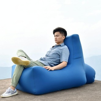 BB1082 Inflatable Sofa Inflatable Bed Outdoor Folding Portable Air Sofa Size: 85 x 80 x 75cm(Gray)