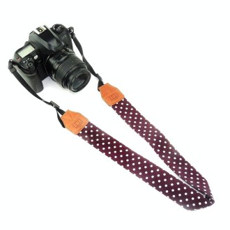 Multi-color Shoulder Neck Strap SLR Retro Camera Shoulder Strap(Wine Red)