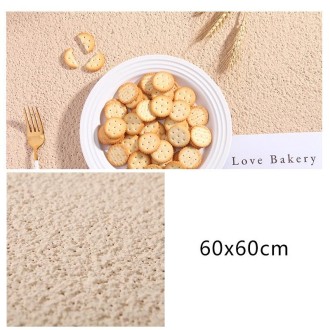 60 x 60cm PVC Backdrop Board Coarse Sand Texture Cement Photography Backdrop Board(Light Apricot)