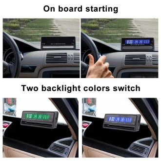 Car Digital Display Clock Luminous Electronic Thermometer Voltmeter(TS-7013V)