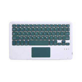 HB119B 10 inch Universal Tablet Wireless Bluetooth Keyboard with Touch Panel (Dark Green)