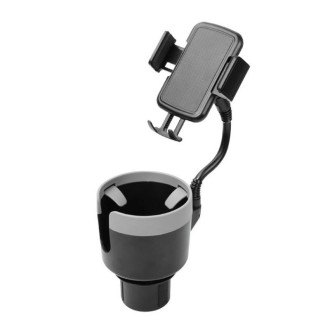 2 in 1 Multifunctional Car Cup Holder Extra Large Mobile Phone Holder(Gray)