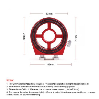 Car Modification Oil Temperature and Oil Pressure Gauge Adapter (Black)