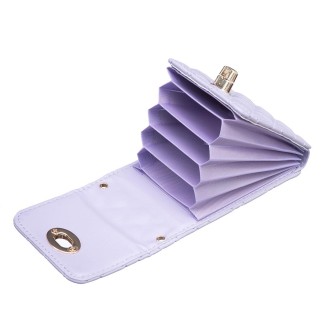 BFK07 Metal Buckle Vertical Card Bag Mobile Phone Back Sticker(Purple)