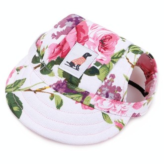 Pet Accessories Adjustment Buckle Baseball Cap, Size: S(Flowers)