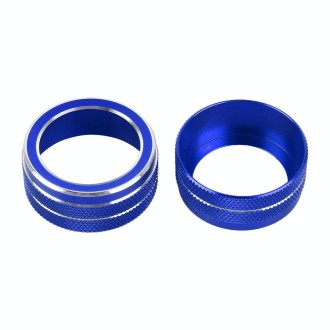 2 PCS Car Metal Air Conditioner Knob Case for Toyota Corolla / Levin / Allion / Yaris 2019-2021 (Blue)