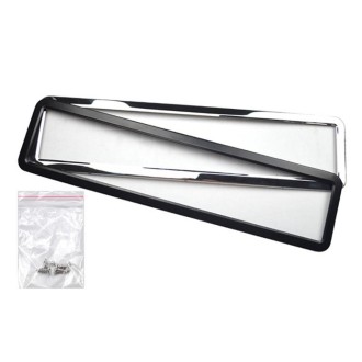 European/Russian/Ukrainian Stainless Steel License Plate Frame(Spray Black)