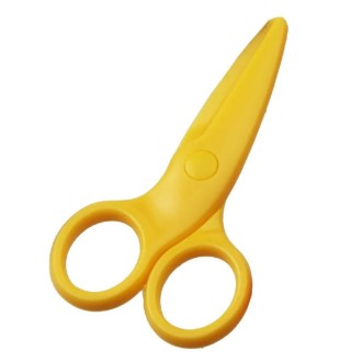 4pcs Mini Cute Safety Plastic Scissors Children Handmade Paper Cutting Tools(Yellow)