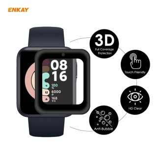 For Redmi Watch 2 PCS ENKAY Hat-Prince 3D Full Screen Soft PC Edge + PMMA HD Screen Protector Film