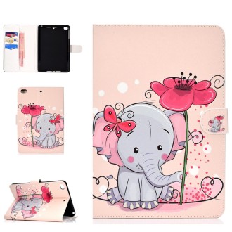 Colored Pattern Drawing Horizontal Flip PU Leather Case with Three-folding Holder & Sleep / Wake-up Function for Mini 1 / 2 / 3 