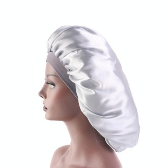 3 PCS TJM-405A Large Satin Round Hat Stretch Wide Brim Night Hat Chemotherapy Hat, Size: One Size(Rose Red)