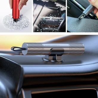 Vehicle-Mounted Multifunctional Broken Window Escape Safety Hammer(Silver)