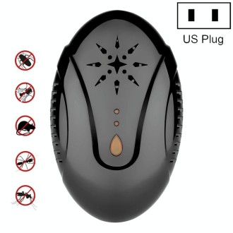 DC-9007 Ultrasonic Mosquito Repellent Portable Insect Repellent, Style:US Plug(Black)