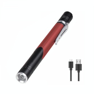 B35 XPG+LED Mini Pen Light Three Light Sources Convenient Flashlights(Red)