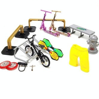 Mini Finger Bike Bicycle Finger Skateboards Skate Ramp Parts Set(CDH-9)