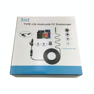 AN100 3 in 1 IP67 Waterproof USB-C / Type-C + Micro USB + USB HD Endoscope Snake Tube Inspection Camera for Parts of OTG Functio