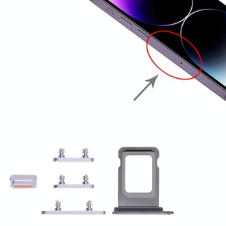 SIM Card Tray + SIM Card Tray + Side Keys for iPhone 14 Pro Max (Purple)