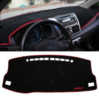 Car Light Instrument Panel Sunscreen Dashboard Mats Cover for Toyota New Corolla (2014-2018)，Please Note Model and Year(Red)