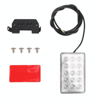 DC12V 1W Car Square Highlight Brake Lights Reversing Light with 15LEDs SMD-3528 (Transparent)